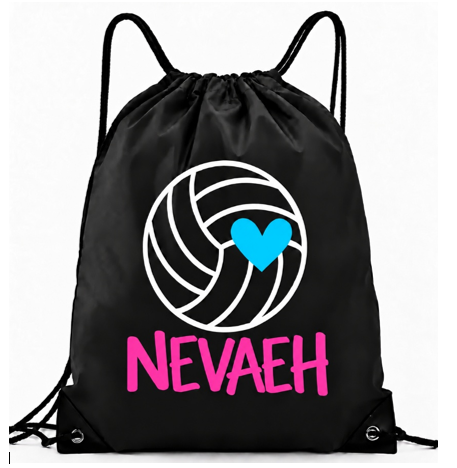 Basic Volleyball Drawstring Bag